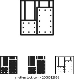 Gypsum Plasterboard Line Icon , Vector