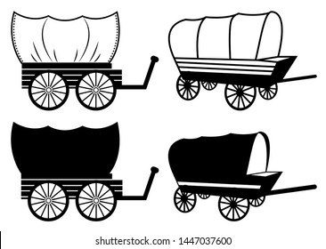 Gypsy Caravan | Gypsy Wagon Vector Illustration Silhouette