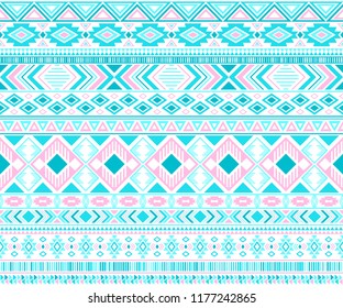 Gypsy pattern tribal ethnic motifs geometric vector background. Rich geometric shapes sprites tribal motifs clothing fabric textile print traditional design with triangles