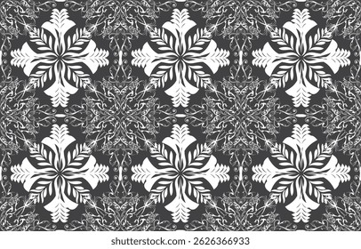 Gypsy pattern tribal ethnic motifs geometric seamless background. Doodle gypsy geometric shapes sprites tribal motifs clothing fabric textile print traditional design with triangles
