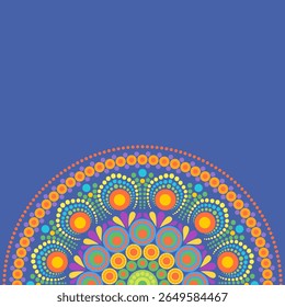 Vetor de borda de mandala decorativo estilo cigano para folheto ou folheto de evento

