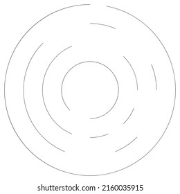 Gyrate, rotierende, segmentierte Linien, kreisförmiges Element