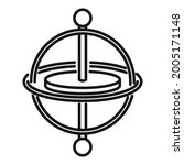 Gyro momentum icon outline vector. Accelerometer gyroscope. Mobile phone sensor
