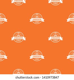 Gyro scooter pattern vector orange for any web design best