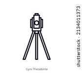 Gyro Theodolite icon. Outline style icon design isolated on white background