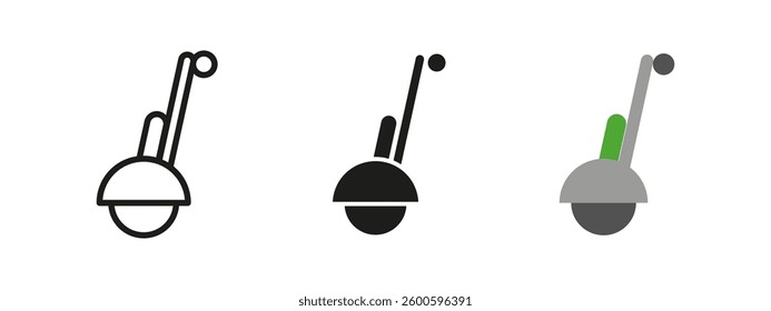 Gyrocycle icon. Self-balancing electric transport vector illustration. Futuristic personal mobility and eco-friendly urban vehicle symbol. Modern technology and innovation concept.