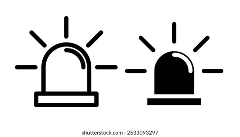 Gyrophare icon line style. EPS10