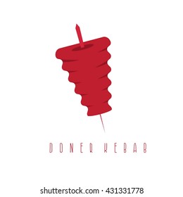 gyros doner kabob isolated vector design template