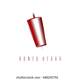 gyros doner kabob isolated vector design template