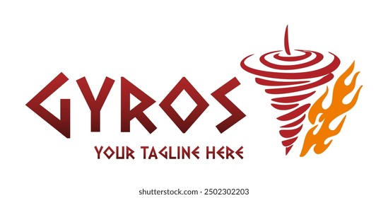 Gyros logo for restaurants and markets. Logo template. EPS10 vector illustration.