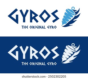 Gyros logo for restaurants and markets. Logo template. EPS10 vector illustration.