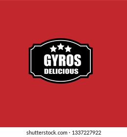 Gyros vintage label