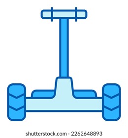 Gyroscooter with handle - icon, illustration on white background, similar style