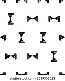 Gyroscooter Icon Seamless Pattern, Self Balancing Scooter, Electronic Battery Operated Hoverboard Vector Art Illustration