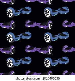 gyroscooter seamless doodle pattern