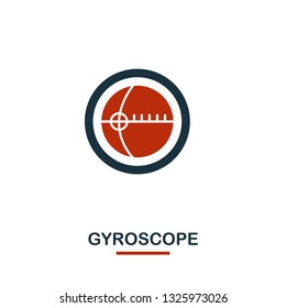 Gyroscope icon from sensors icons collection. Creative two colors design symbol gyroscope icon. Web design, apps, software usage. UI and UX
