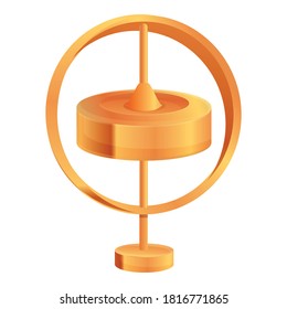 Gyroskop-Instrumentensymbol. Cartoon des Gyroskop-Instruments, Vektorsymbol für Webdesign einzeln auf weißem Hintergrund