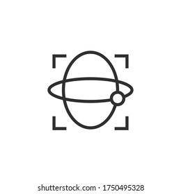 Gyroscope line outline modern icon on white. Stock vector