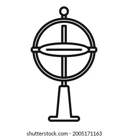 Gyroscope model icon outline vector. Accelerometer sensor. Phone mobile momentum
