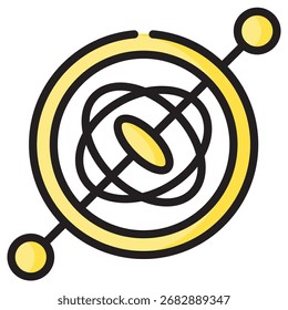 Gyroscope Modern Vector Icon - Minimal Illustration Symbol Template für Web Mobile App UI Design