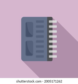 Gyroscope processor icon flat vector. Accelerometer phone sensor. Smartphone gyro