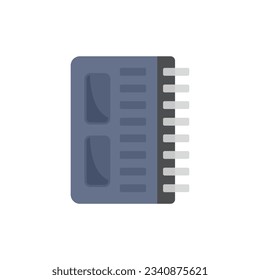 Gyroscope processor icon flat vector. Accelerometer phone sensor. Smartphone gyro isolated