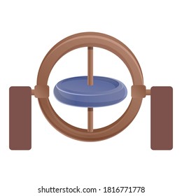 Gyroscope school icon. Cartoon of gyroscope school vector icon for web design isolated on white background