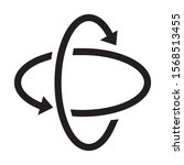 gyroscope sign circle isolated vector illustration 