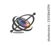 Gyroscope Tool Flat Style Design. Editable EPS10