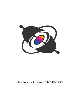 Diseño de estilo plano de la herramienta Gyroscope. EPS10 editable