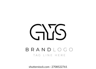 GYS abstract letter logo design. Modern Business Logo Design With Abstract Typography and Contemporary Style