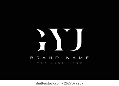 GYU abstract letter logo design. This logo is designed by three abstract letters.