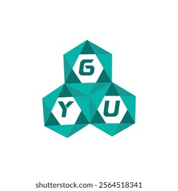 GYU creative minimalist letter logo. GYU unique vector initials alphabet letter logo design
