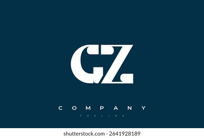 GZ Abstract Geometric Logo Design. Modern and elegant logo design with simplistic typography elements, showcasing branding excellence.