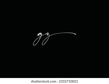 Diseño del logotipo del logotipo de las letras abstractas GZ