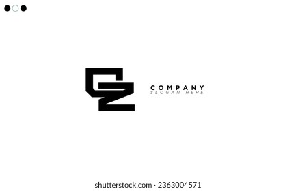 GZ Alphabet letters Initials Monogram logo ZG, G and Z