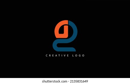  GZ G AND Z Abstract initial monogram letter alphabet logo design