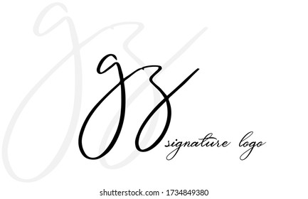 GZ G Z Letter Logo Design Template Vector
