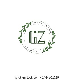 GZ Initial beauty floral logo template