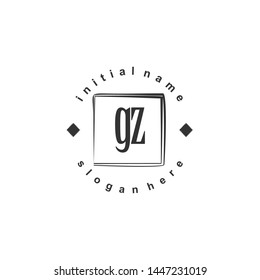 GZ Initial beauty monogram logo vector