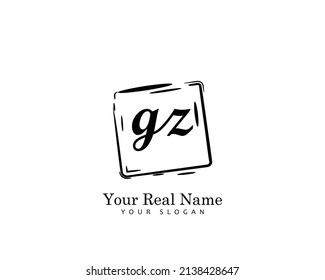 GZ Initial beauty monogram logo vector