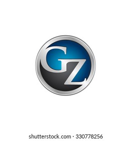 GZ initial circle logo blue