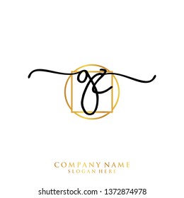 GZ Initial handwriting logo template
