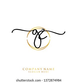 GZ Initial handwriting logo template