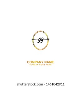 GZ Initial handwriting logo template vector