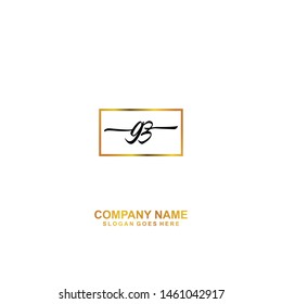 GZ Initial handwriting logo template vector
