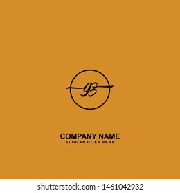 GZ Initial handwriting logo template vector