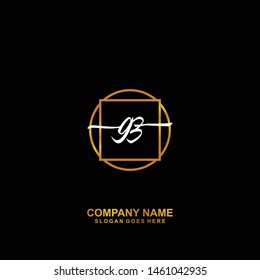 GZ Initial handwriting logo template vector