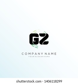 GZ initial letter abstract logo design vector.