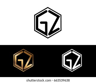 GZ initial letters linked with hexagon shape logo
